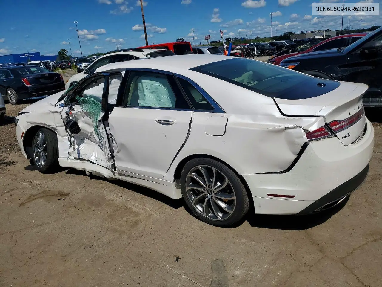 2019 Lincoln Mkz Reserve I VIN: 3LN6L5C94KR629381 Lot: 58180866