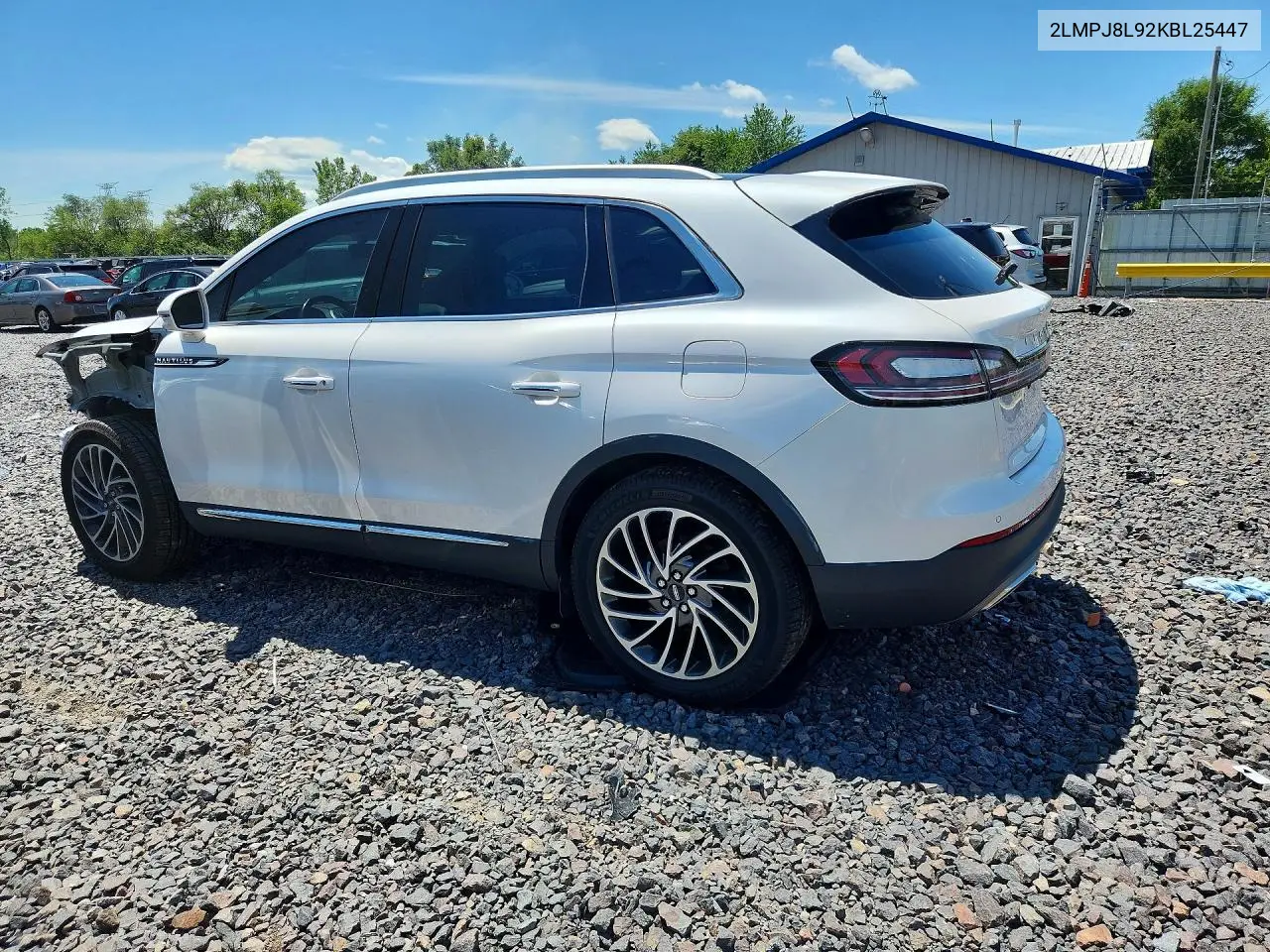 2019 Lincoln Nautilus Reserve VIN: 2LMPJ8L92KBL25447 Lot: 58229226