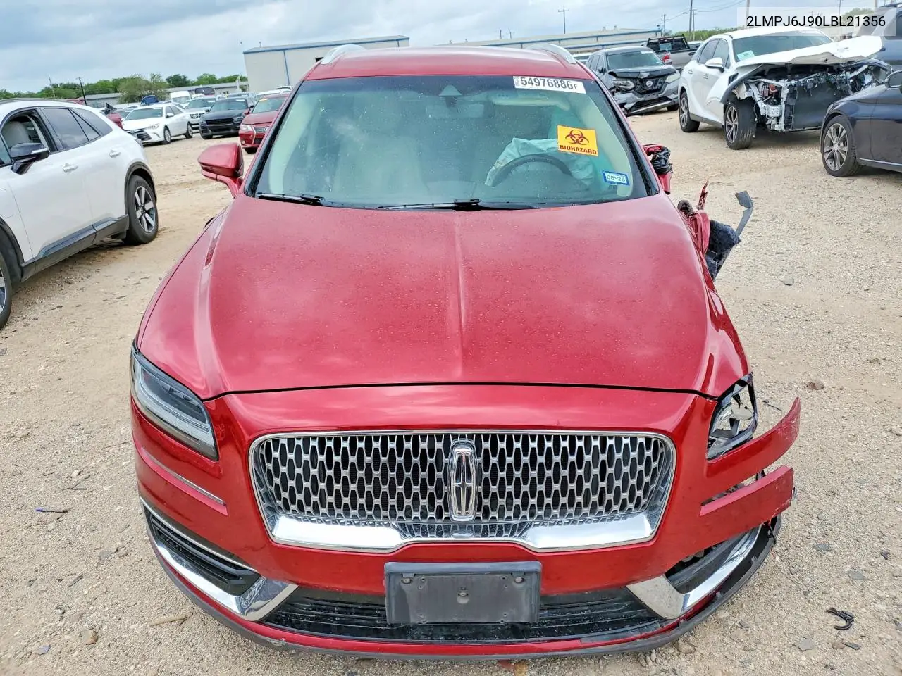 2020 Lincoln Nautilus VIN: 2LMPJ6J90LBL21356 Lot: 54976886