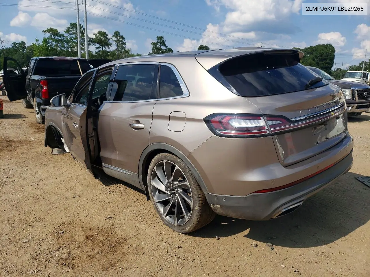 2020 Lincoln Nautilus Reserve VIN: 2LMPJ6K91LBL29268 Lot: 57192586