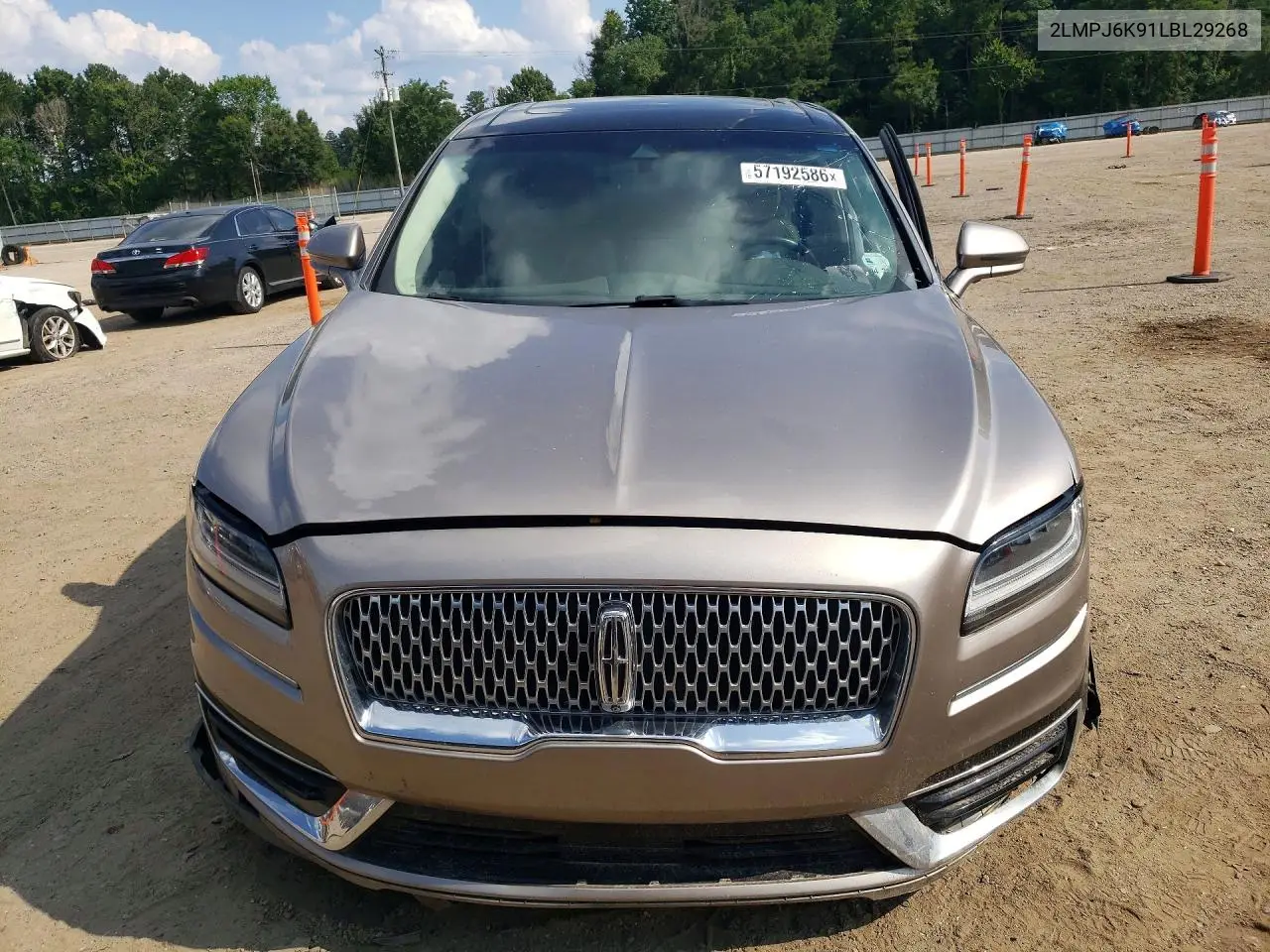 2020 Lincoln Nautilus Reserve VIN: 2LMPJ6K91LBL29268 Lot: 57192586