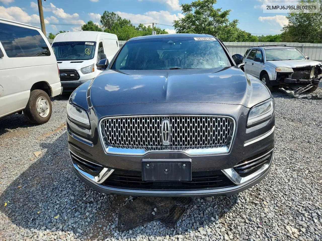 2020 Lincoln Nautilus VIN: 2LMPJ6J95LBL02575 Lot: 58330146