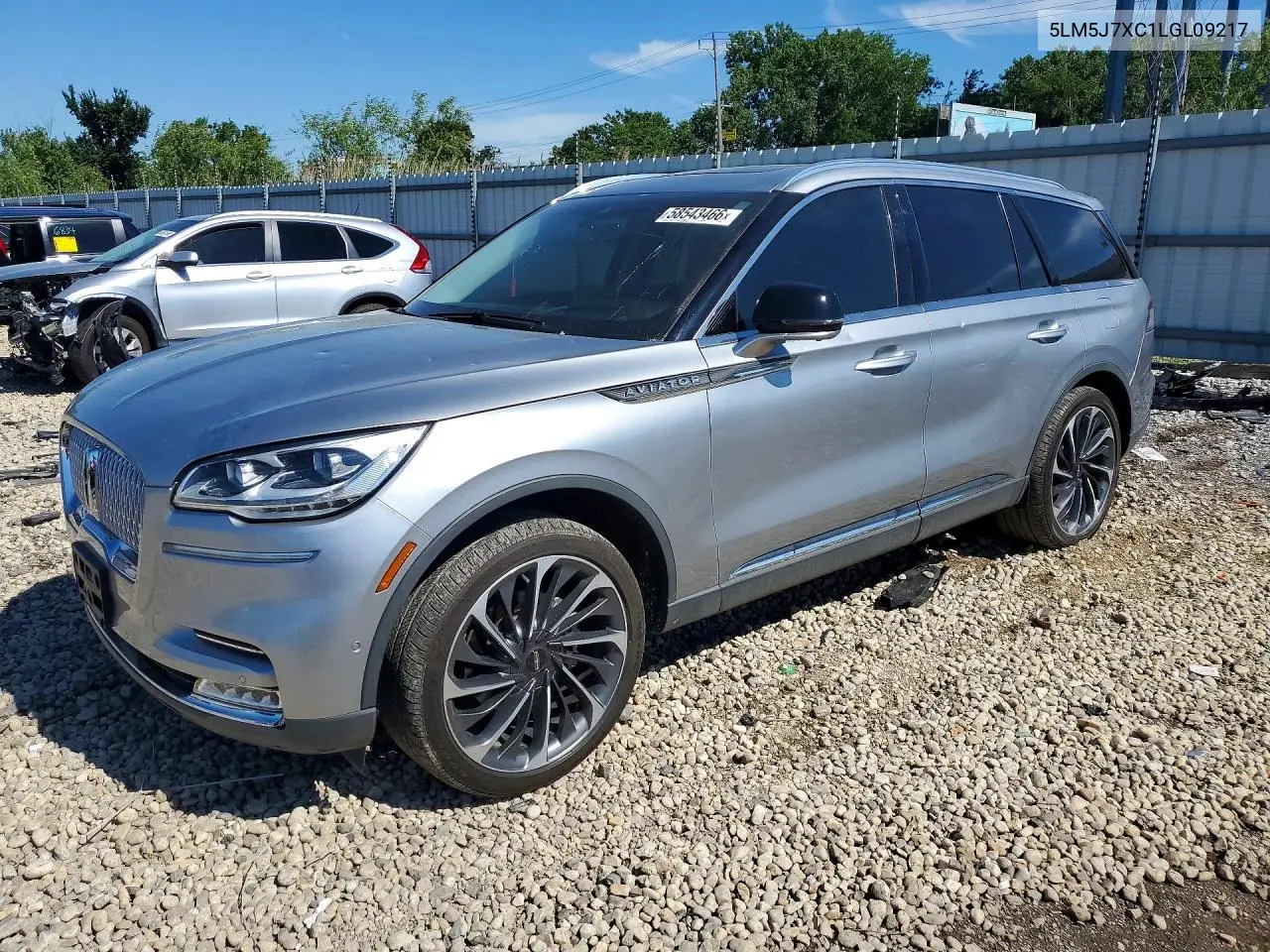 2020 Lincoln Aviator Reserve VIN: 5LM5J7XC1LGL09217 Lot: 58543466