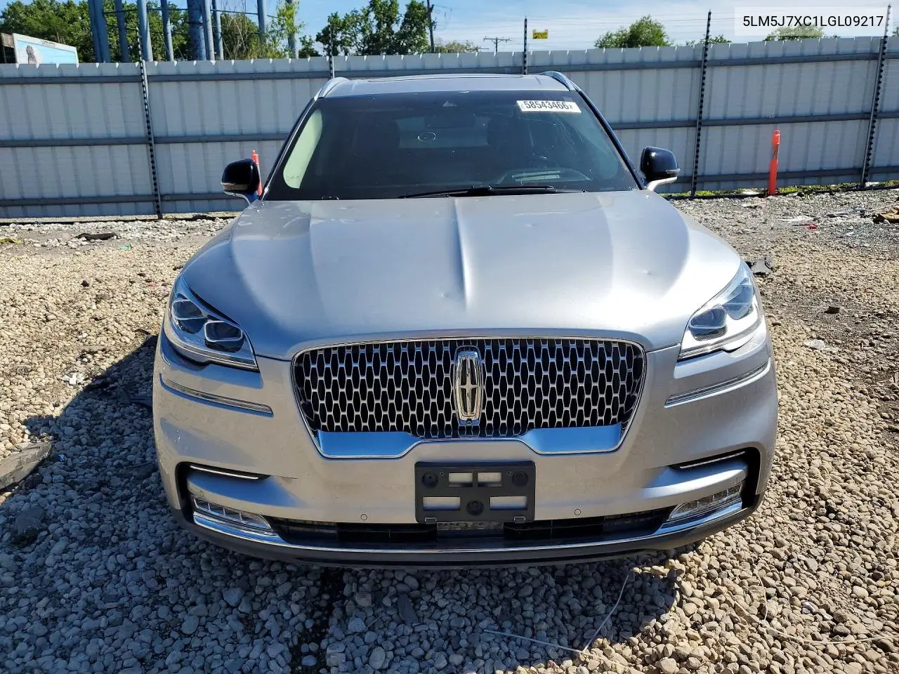 2020 Lincoln Aviator Reserve VIN: 5LM5J7XC1LGL09217 Lot: 58543466
