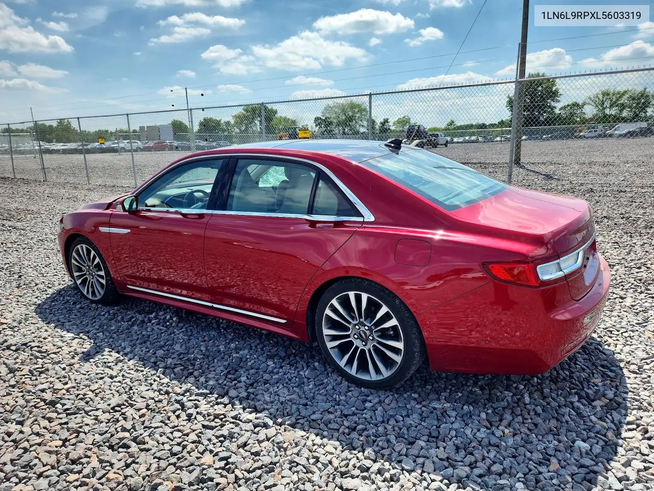 2020 Lincoln Continental Reserve VIN: 1LN6L9RPXL5603319 Lot: 60157436