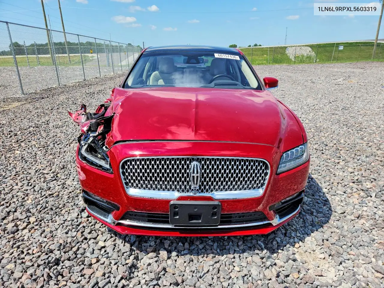 2020 Lincoln Continental Reserve VIN: 1LN6L9RPXL5603319 Lot: 60157436