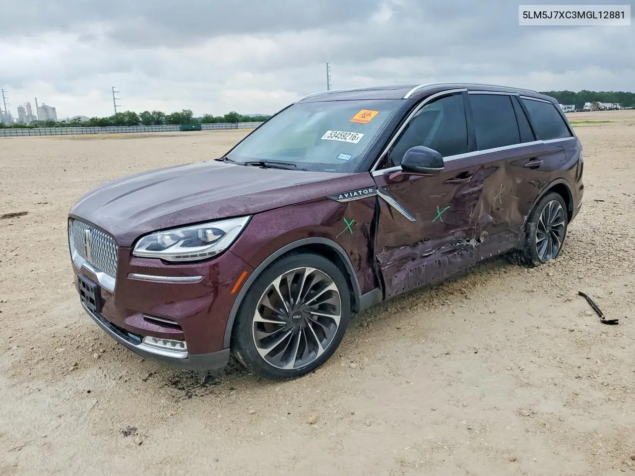 2021 Lincoln Aviator VIN: 5LM5J7XC3MGL12881 Lot: 53459216