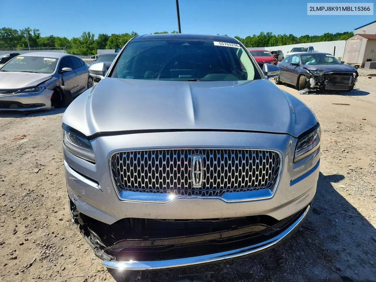 2021 Lincoln Nautilus Reserve VIN: 2LMPJ8K91MBL15366 Lot: 55769296