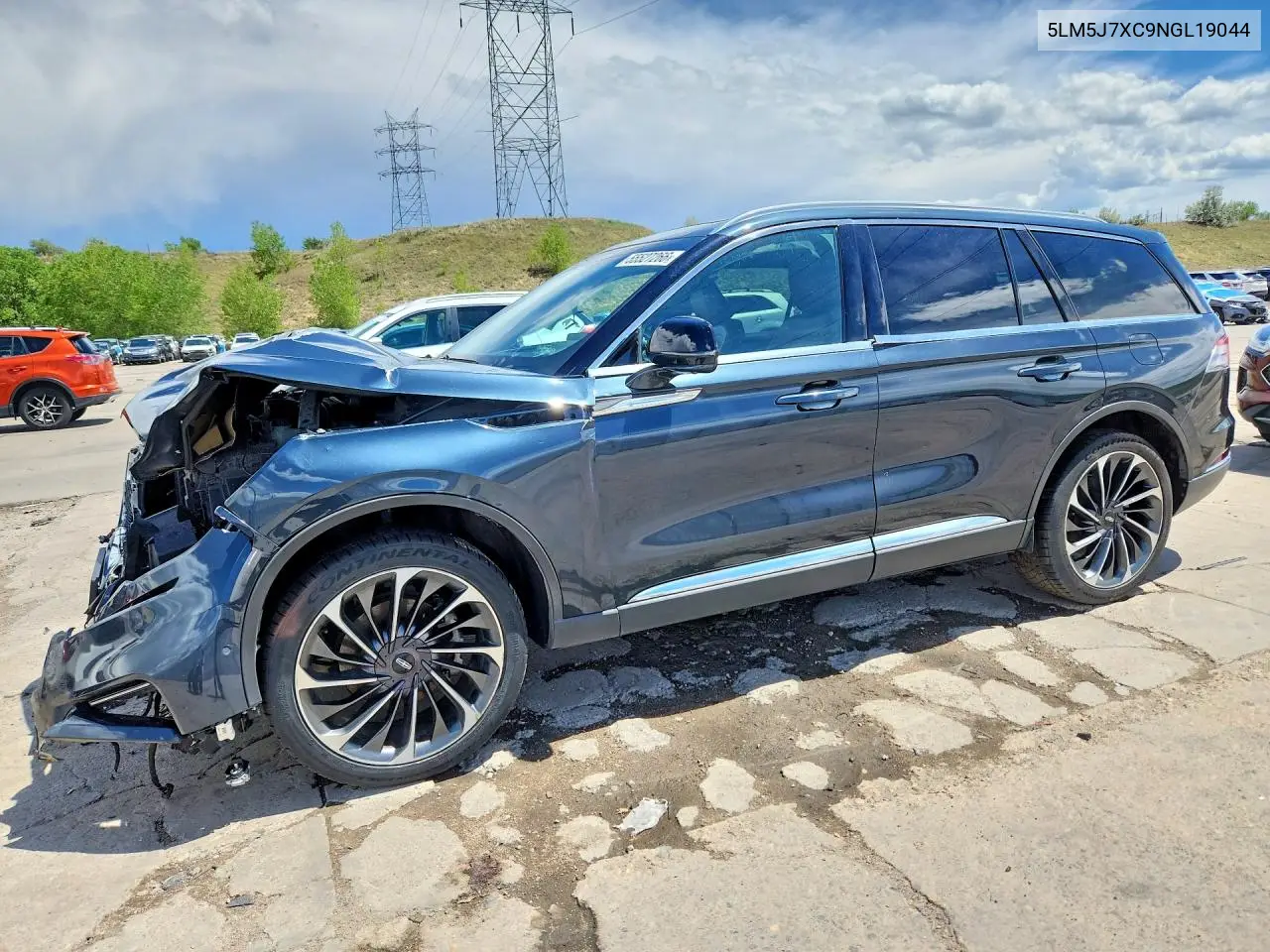 2022 Lincoln Aviator Reserve VIN: 5LM5J7XC9NGL19044 Lot: 55527266
