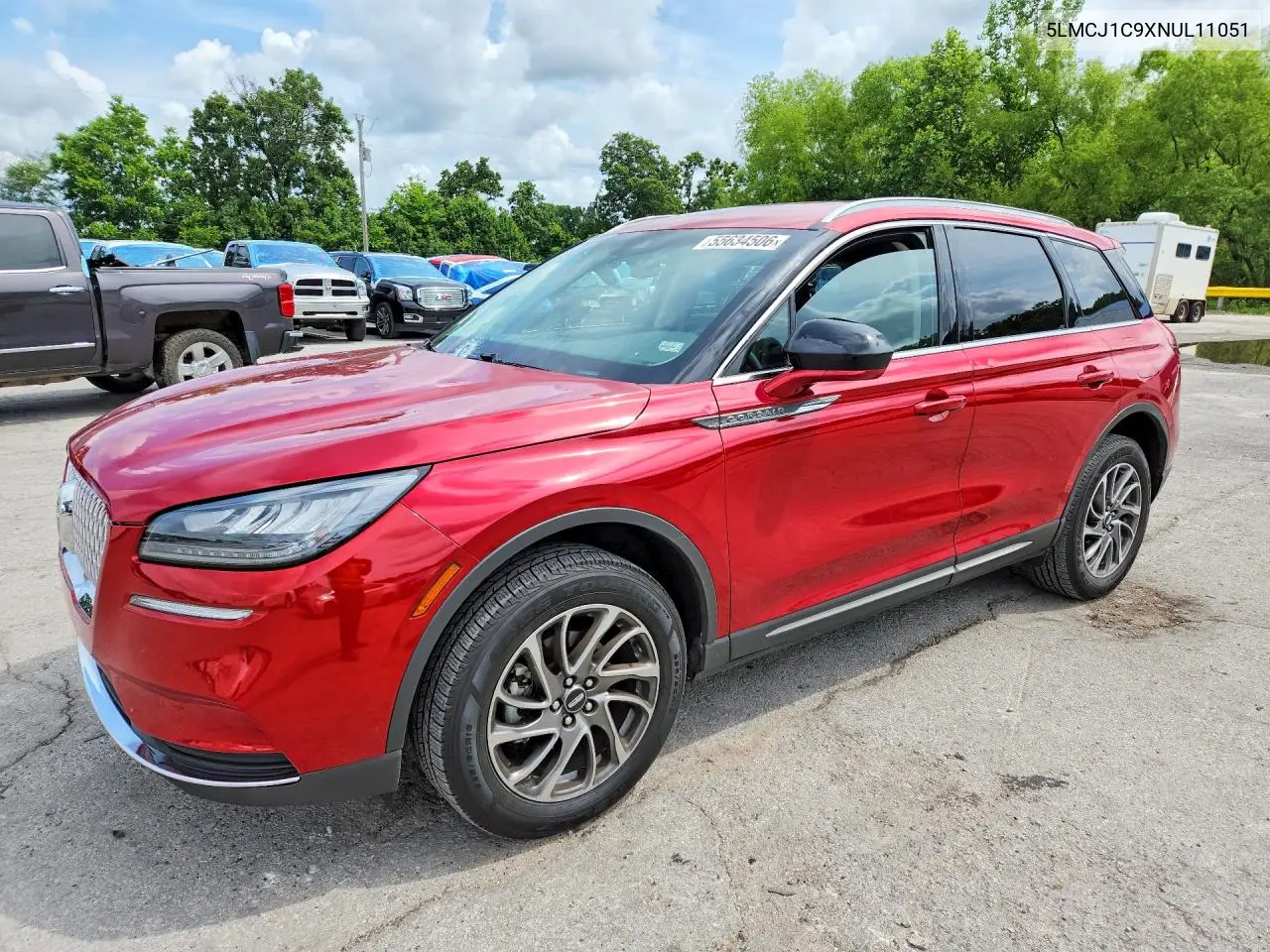 2022 Lincoln Corsair VIN: 5LMCJ1C9XNUL11051 Lot: 55634506