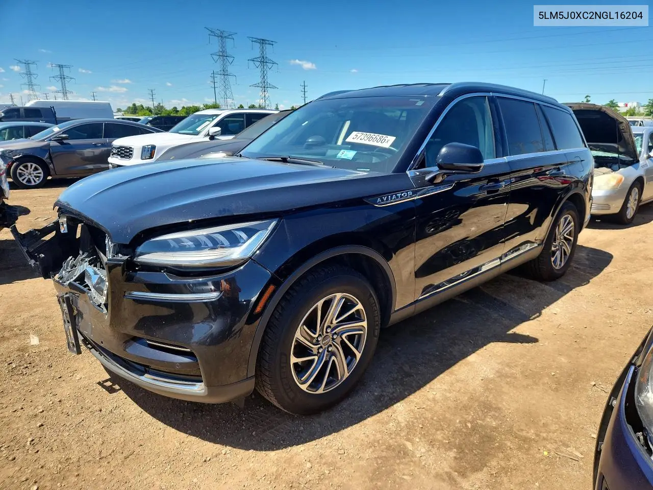 2022 Lincoln Aviator VIN: 5LM5J0XC2NGL16204 Lot: 57396686