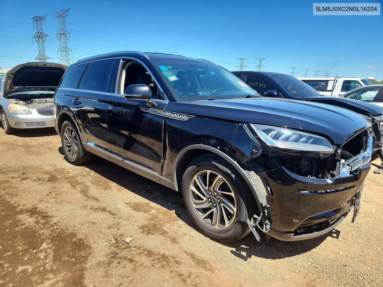 2022 Lincoln Aviator VIN: 5LM5J0XC2NGL16204 Lot: 57396686