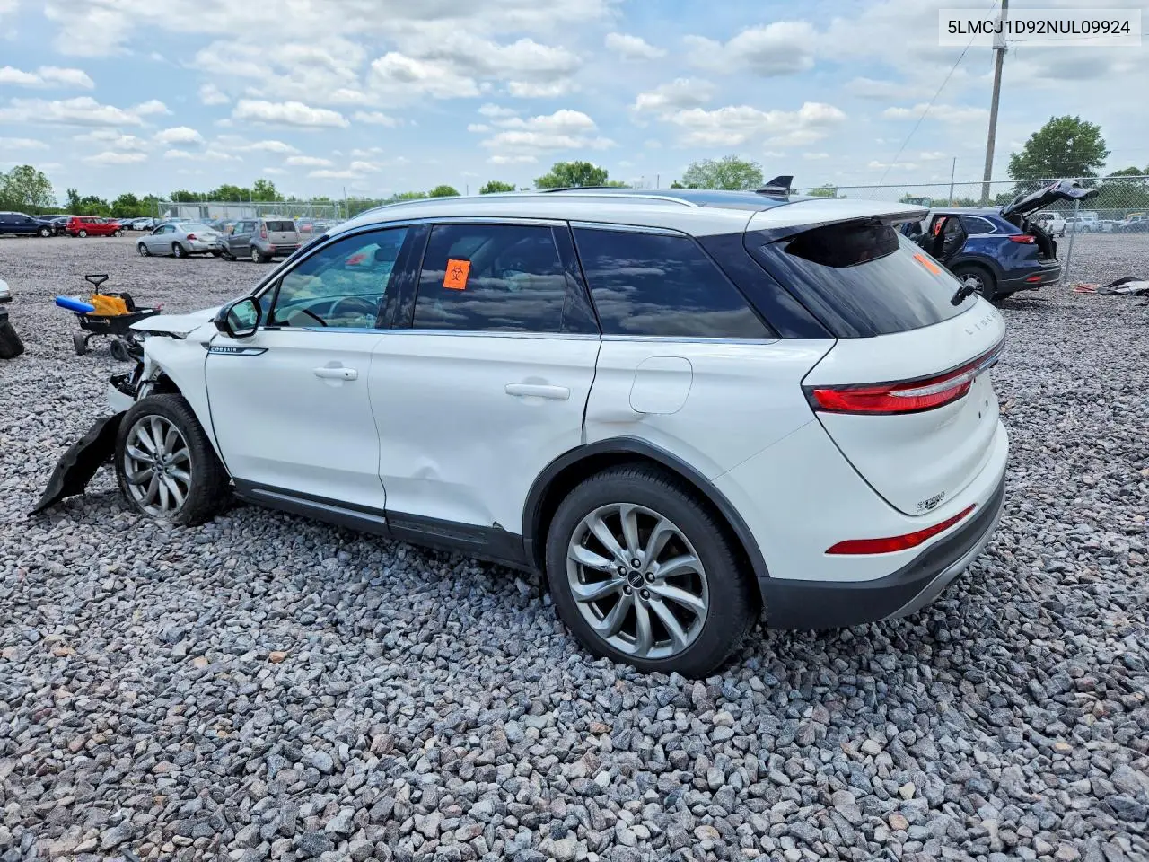 2022 Lincoln Corsair VIN: 5LMCJ1D92NUL09924 Lot: 58703716