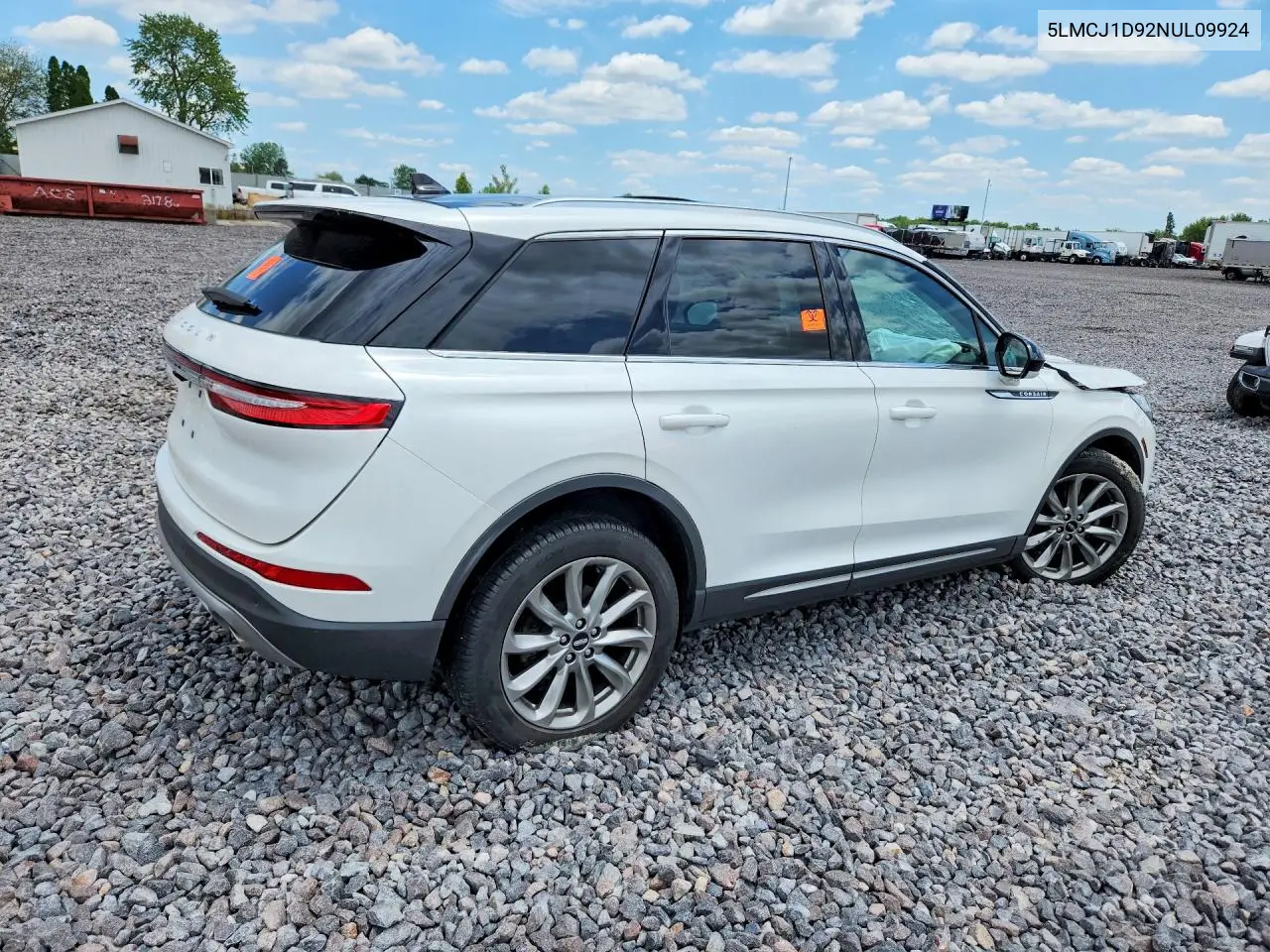 2022 Lincoln Corsair VIN: 5LMCJ1D92NUL09924 Lot: 58703716
