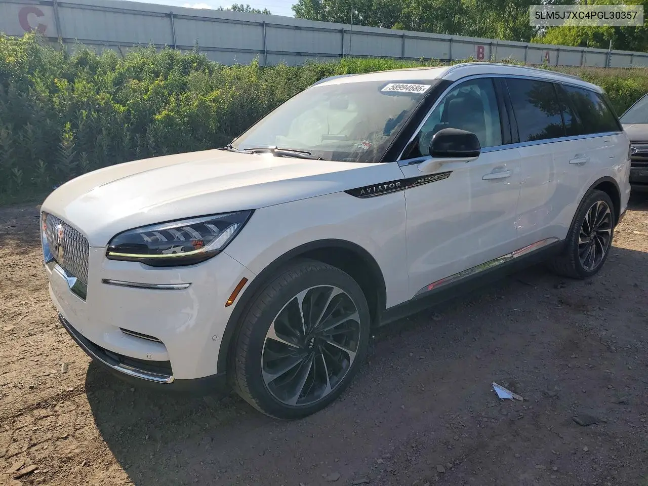 2023 Lincoln Aviator Reserve VIN: 5LM5J7XC4PGL30357 Lot: 58994686