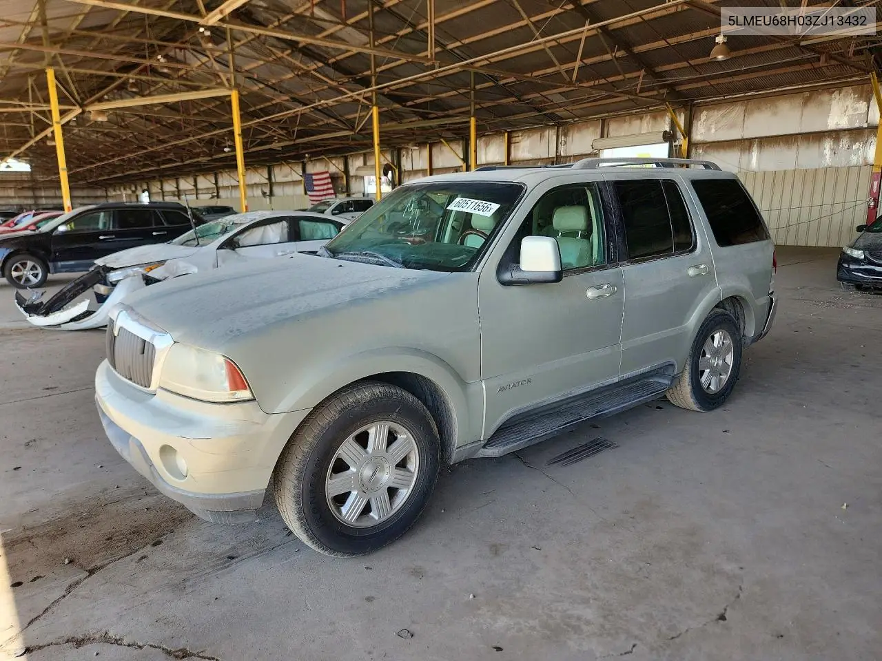 2003 Lincoln Aviator VIN: 5LMEU68H03ZJ13432 Lot: 60511656
