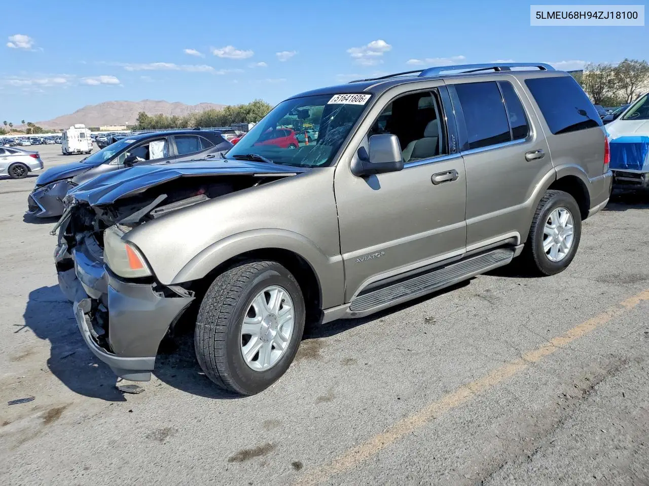 2004 Lincoln Aviator VIN: 5LMEU68H94ZJ18100 Lot: 51641606