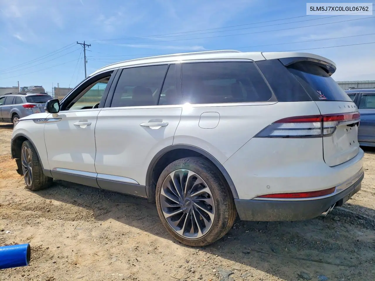 2020 Lincoln Aviator Reserve VIN: 5LM5J7XC0LGL06762 Lot: 46818116