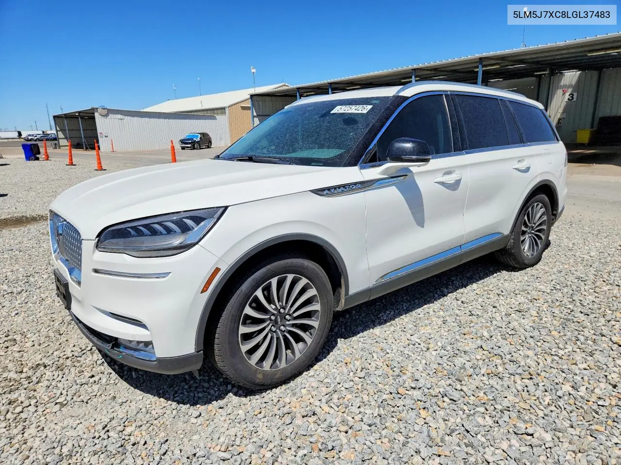 2020 Lincoln Aviator Reserve VIN: 5LM5J7XC8LGL37483 Lot: 57257426