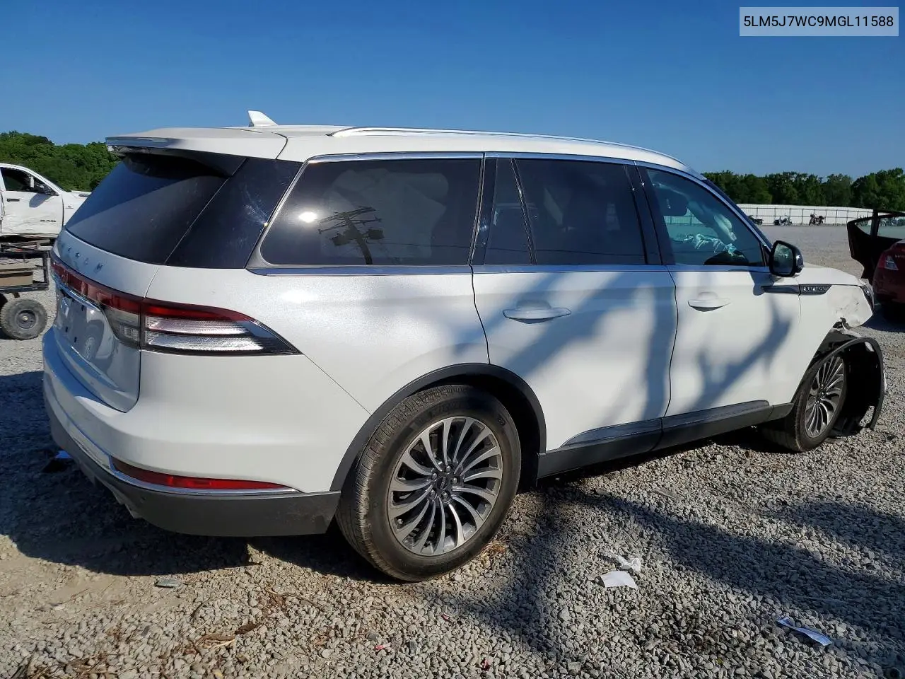 2021 Lincoln Aviator Reserve VIN: 5LM5J7WC9MGL11588 Lot: 51116846