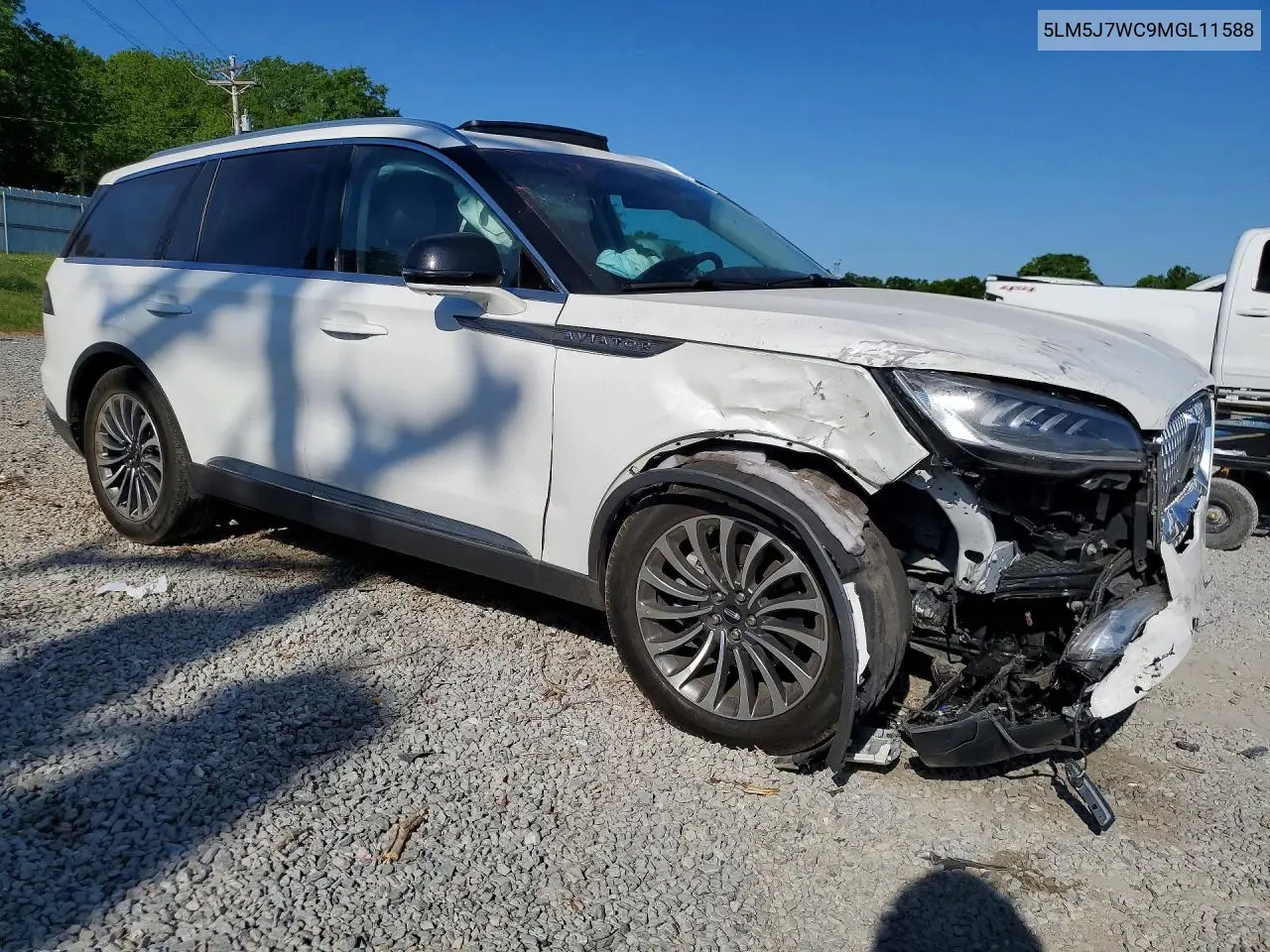 2021 Lincoln Aviator Reserve VIN: 5LM5J7WC9MGL11588 Lot: 51116846