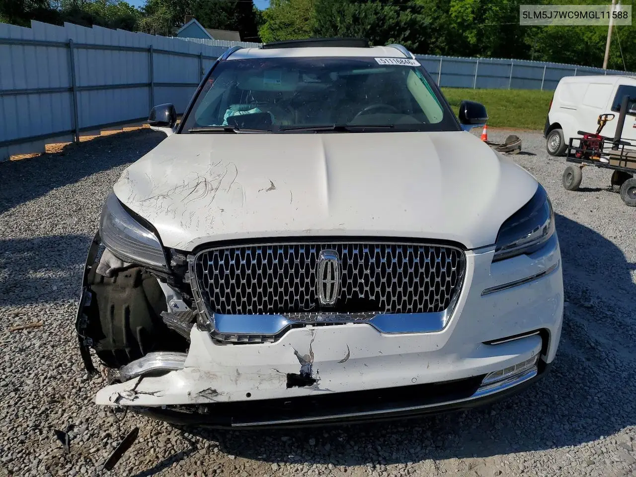 2021 Lincoln Aviator Reserve VIN: 5LM5J7WC9MGL11588 Lot: 51116846