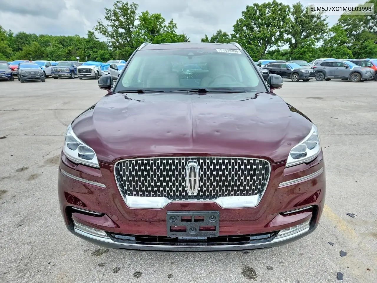 2021 Lincoln Aviator Reserve VIN: 5LM5J7XC1MGL03998 Lot: 54634496