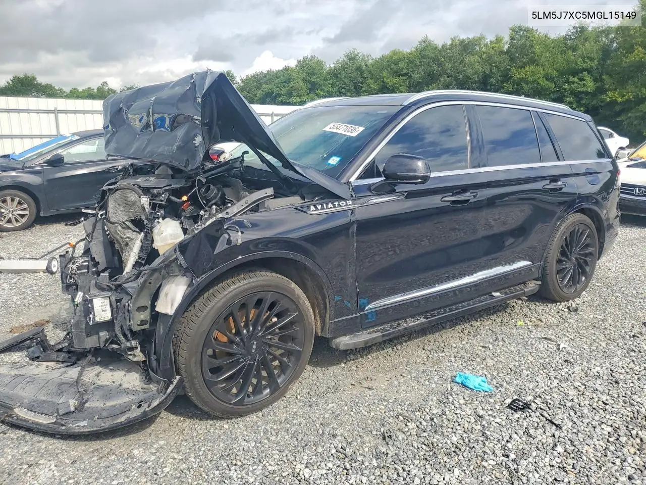 2021 Lincoln Aviator Reserve VIN: 5LM5J7XC5MGL15149 Lot: 55471036