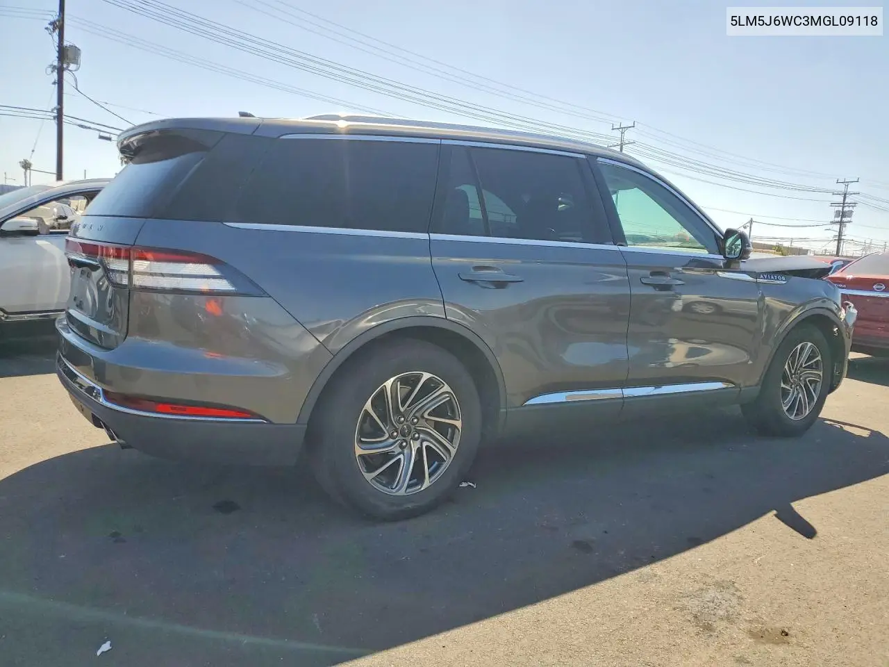 2021 Lincoln Aviator VIN: 5LM5J6WC3MGL09118 Lot: 55909186