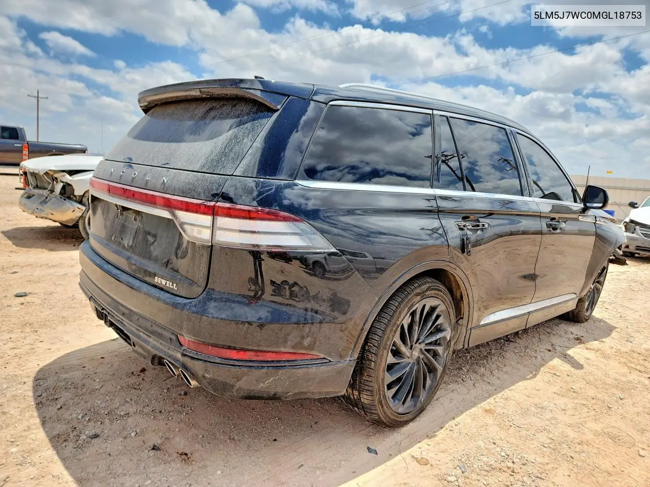 2021 Lincoln Aviator Reserve VIN: 5LM5J7WC0MGL18753 Lot: 56186246