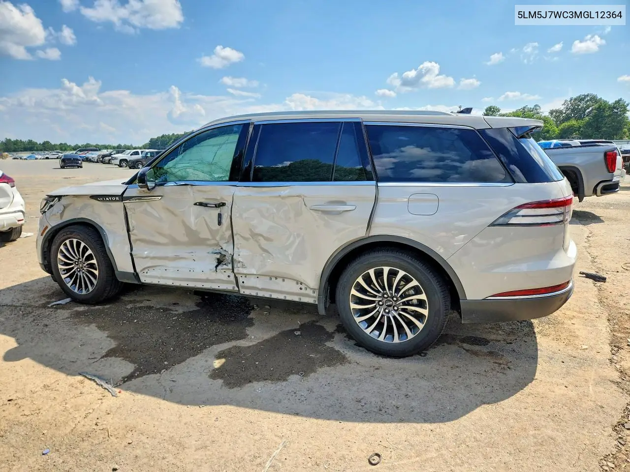 2021 Lincoln Aviator Reserve VIN: 5LM5J7WC3MGL12364 Lot: 56461356