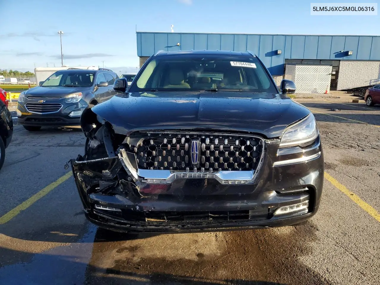 2021 Lincoln Aviator VIN: 5LM5J6XC5MGL06316 Lot: 57704446
