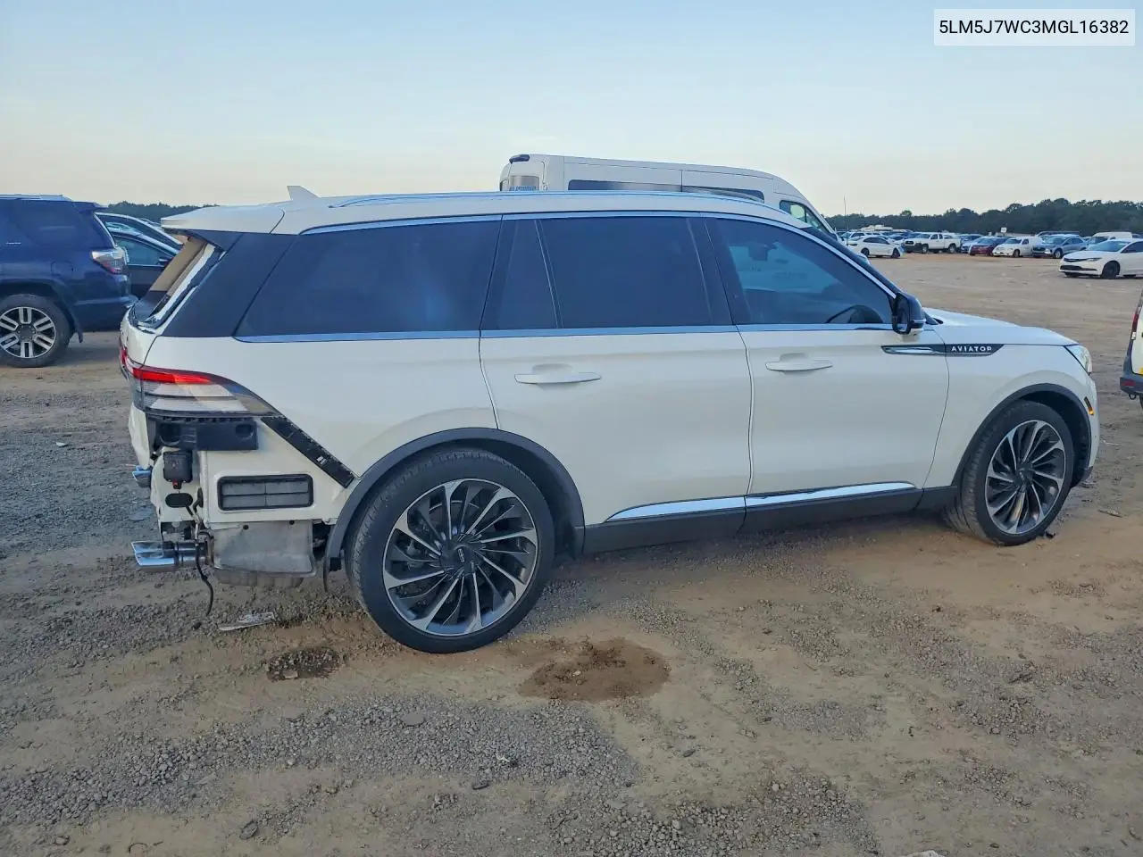 2021 Lincoln Aviator Reserve VIN: 5LM5J7WC3MGL16382 Lot: 59009386