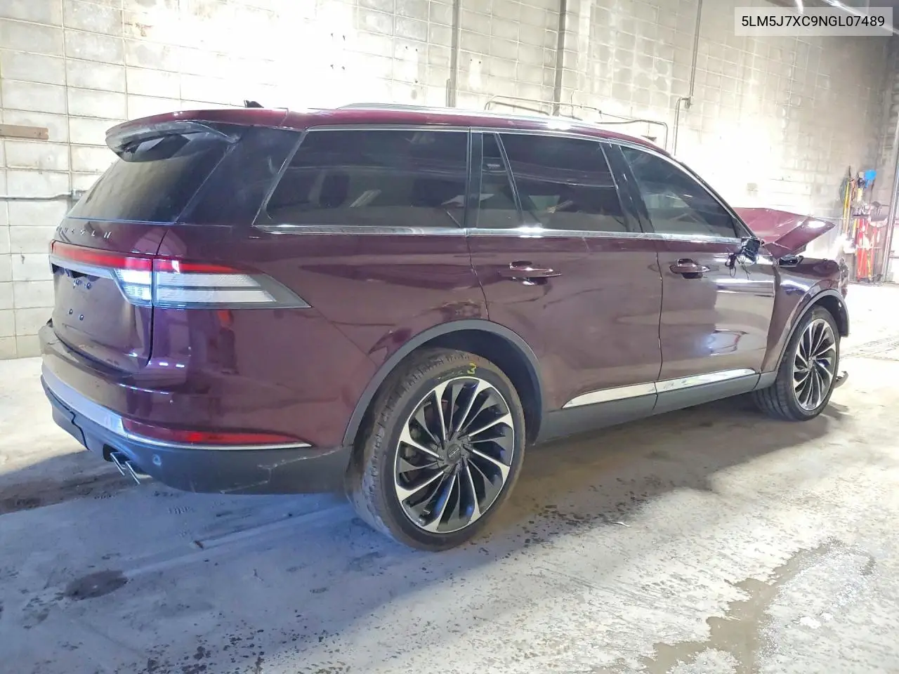 2022 Lincoln Aviator Reserve VIN: 5LM5J7XC9NGL07489 Lot: 45939876