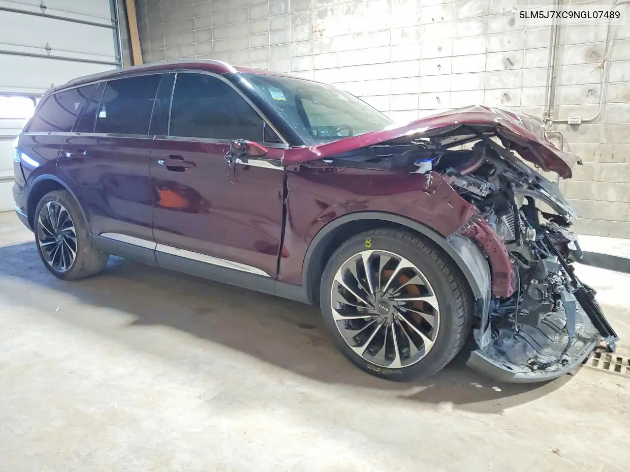2022 Lincoln Aviator Reserve VIN: 5LM5J7XC9NGL07489 Lot: 45939876