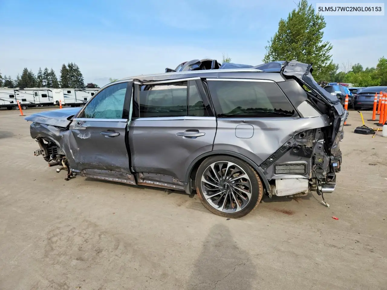 2022 Lincoln Aviator Reserve VIN: 5LM5J7WC2NGL06153 Lot: 51659986