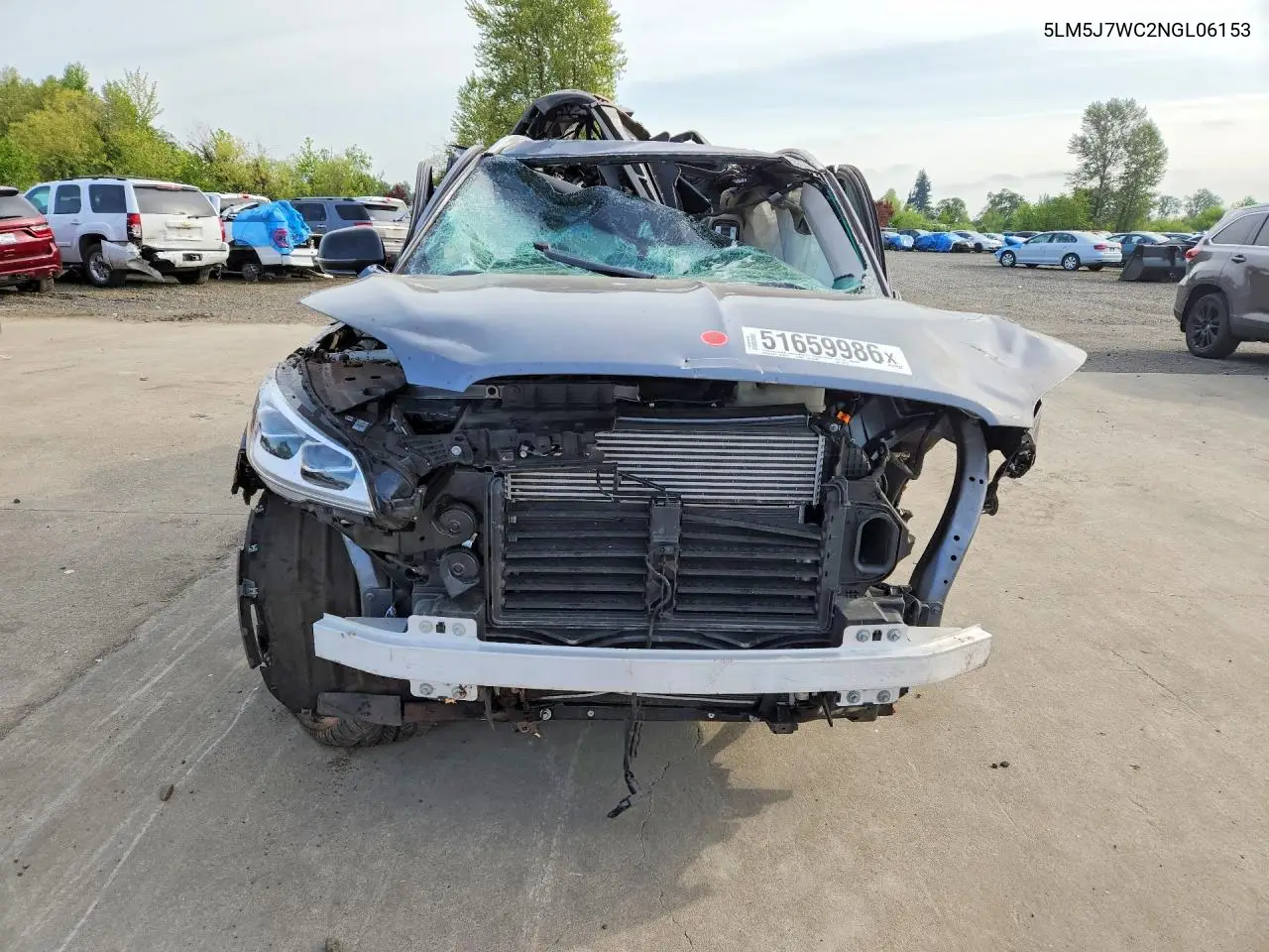 2022 Lincoln Aviator Reserve VIN: 5LM5J7WC2NGL06153 Lot: 51659986