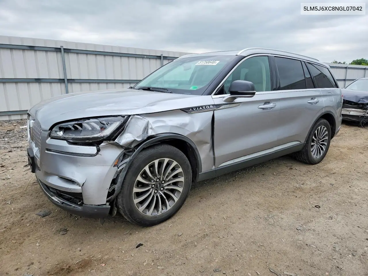 2022 Lincoln Aviator VIN: 5LM5J6XC8NGL07042 Lot: 51758646