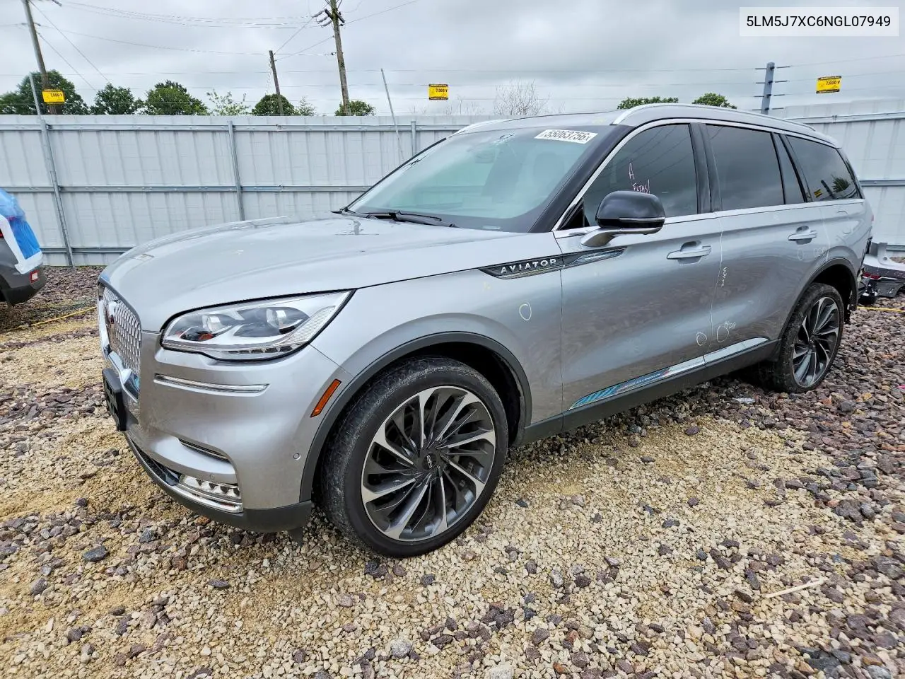 2022 Lincoln Aviator Reserve VIN: 5LM5J7XC6NGL07949 Lot: 55063756