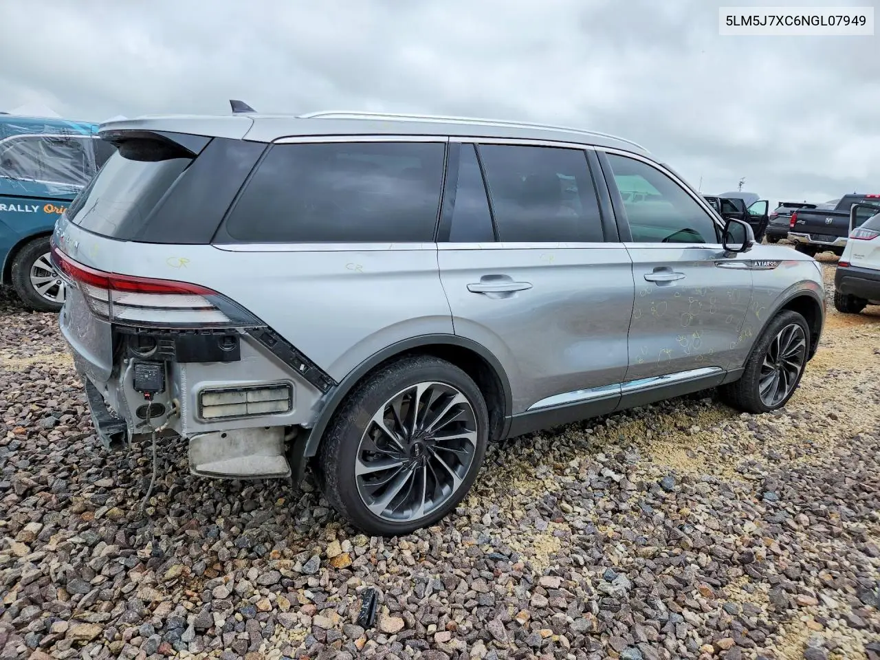 2022 Lincoln Aviator Reserve VIN: 5LM5J7XC6NGL07949 Lot: 55063756