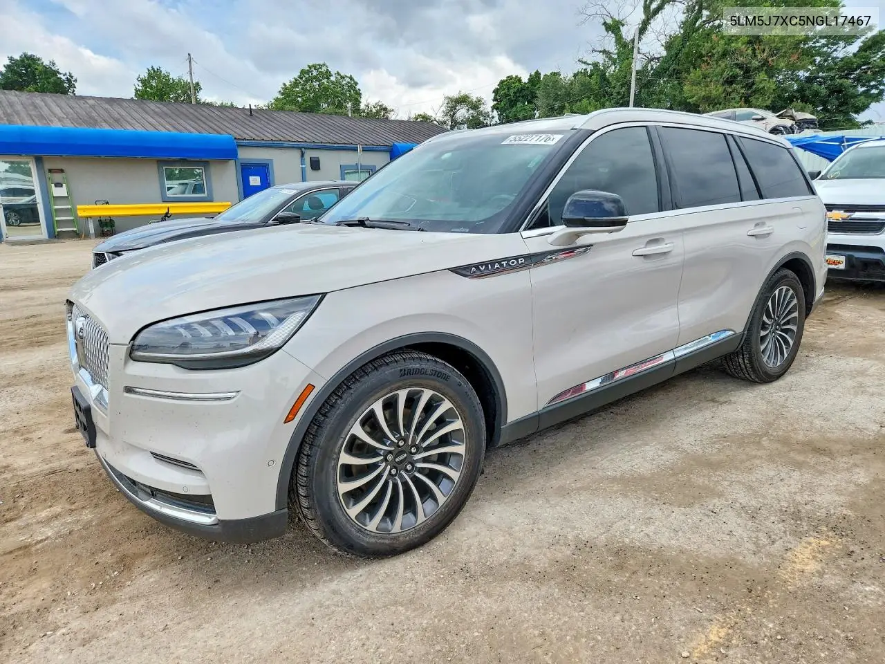 2022 Lincoln Aviator Reserve VIN: 5LM5J7XC5NGL17467 Lot: 55227176