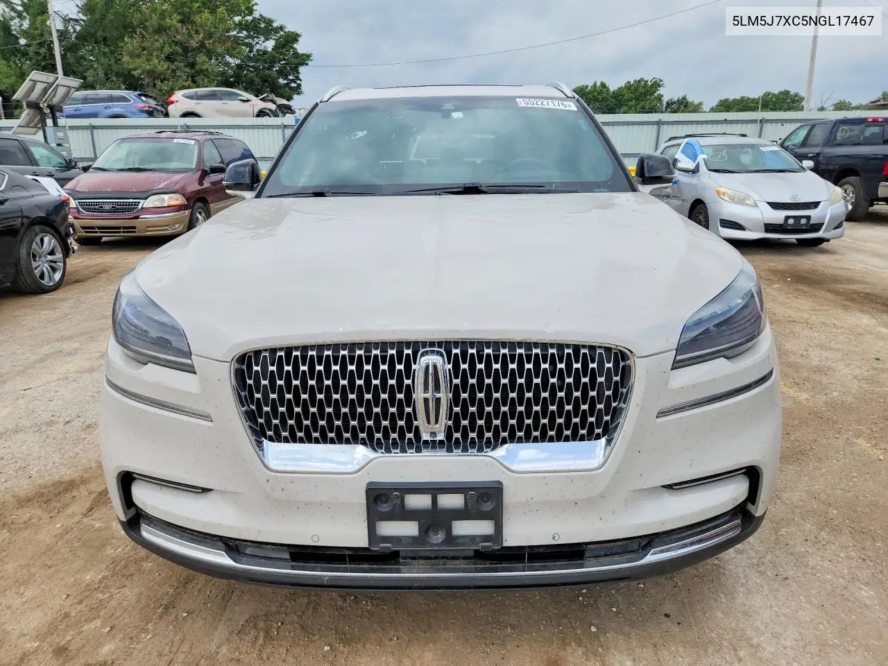 2022 Lincoln Aviator Reserve VIN: 5LM5J7XC5NGL17467 Lot: 55227176