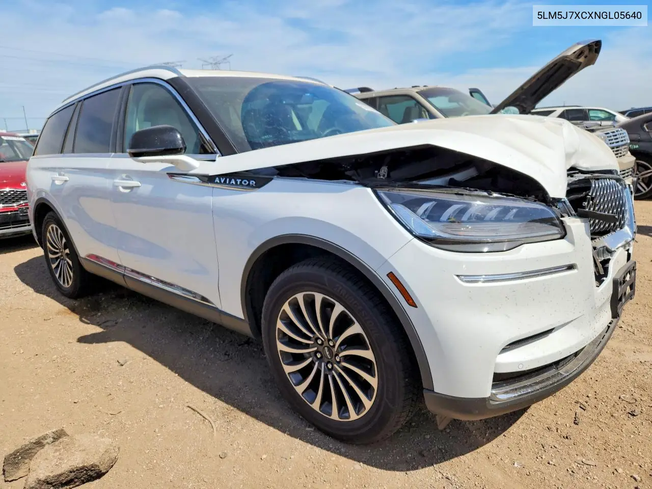 2022 Lincoln Aviator Reserve VIN: 5LM5J7XCXNGL05640 Lot: 55626206