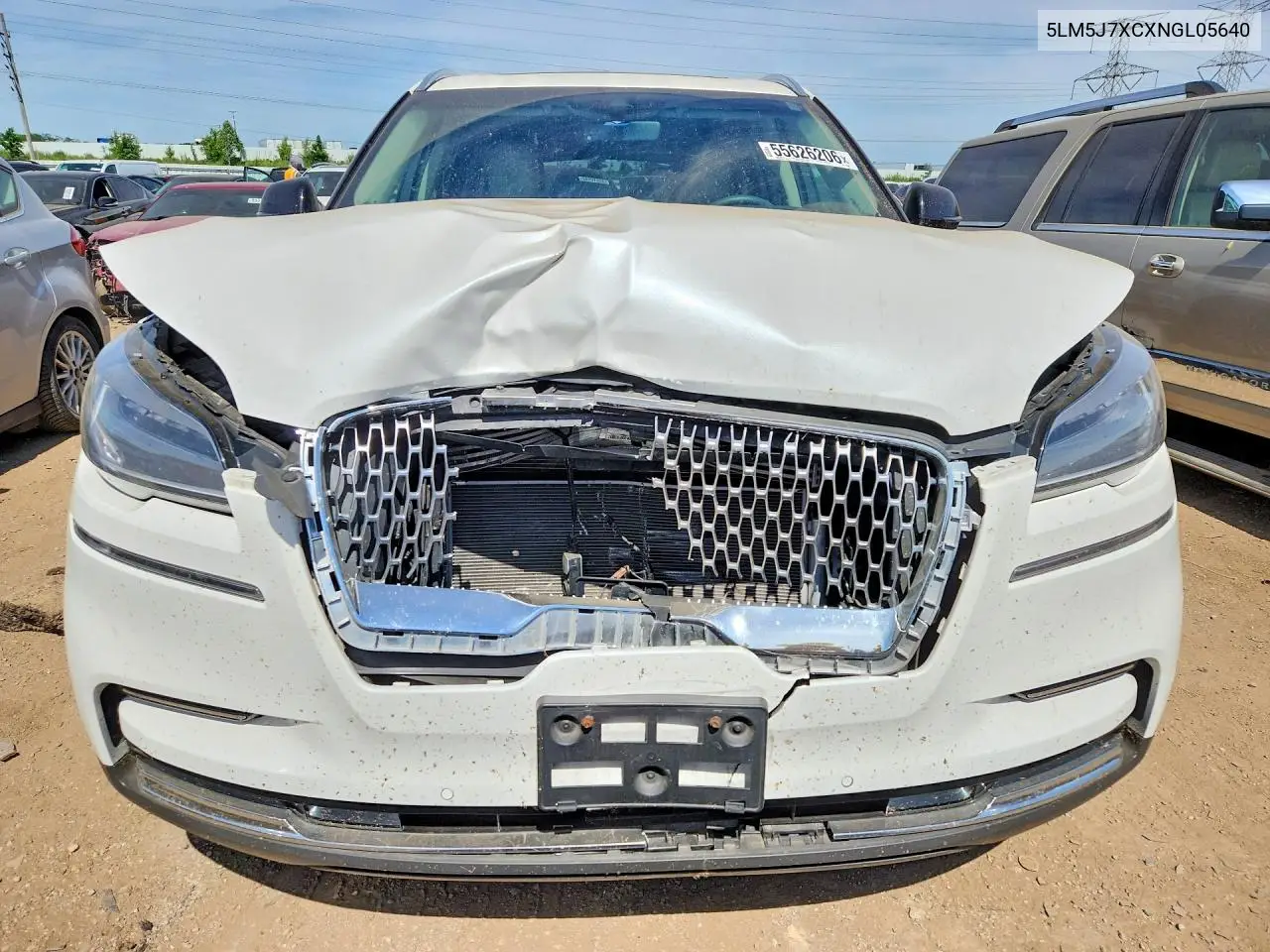 2022 Lincoln Aviator Reserve VIN: 5LM5J7XCXNGL05640 Lot: 55626206