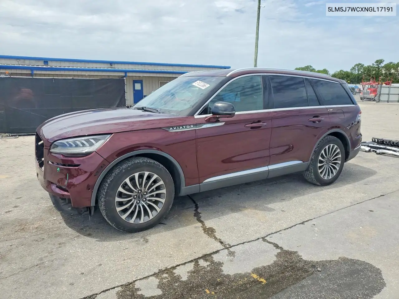 2022 Lincoln Aviator Reserve VIN: 5LM5J7WCXNGL17191 Lot: 61032366