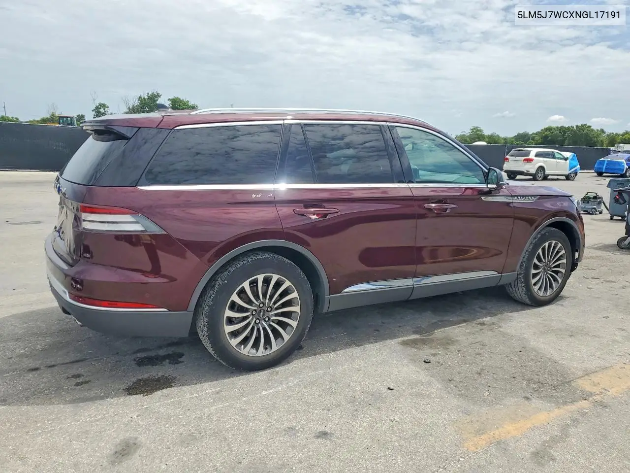 2022 Lincoln Aviator Reserve VIN: 5LM5J7WCXNGL17191 Lot: 61032366