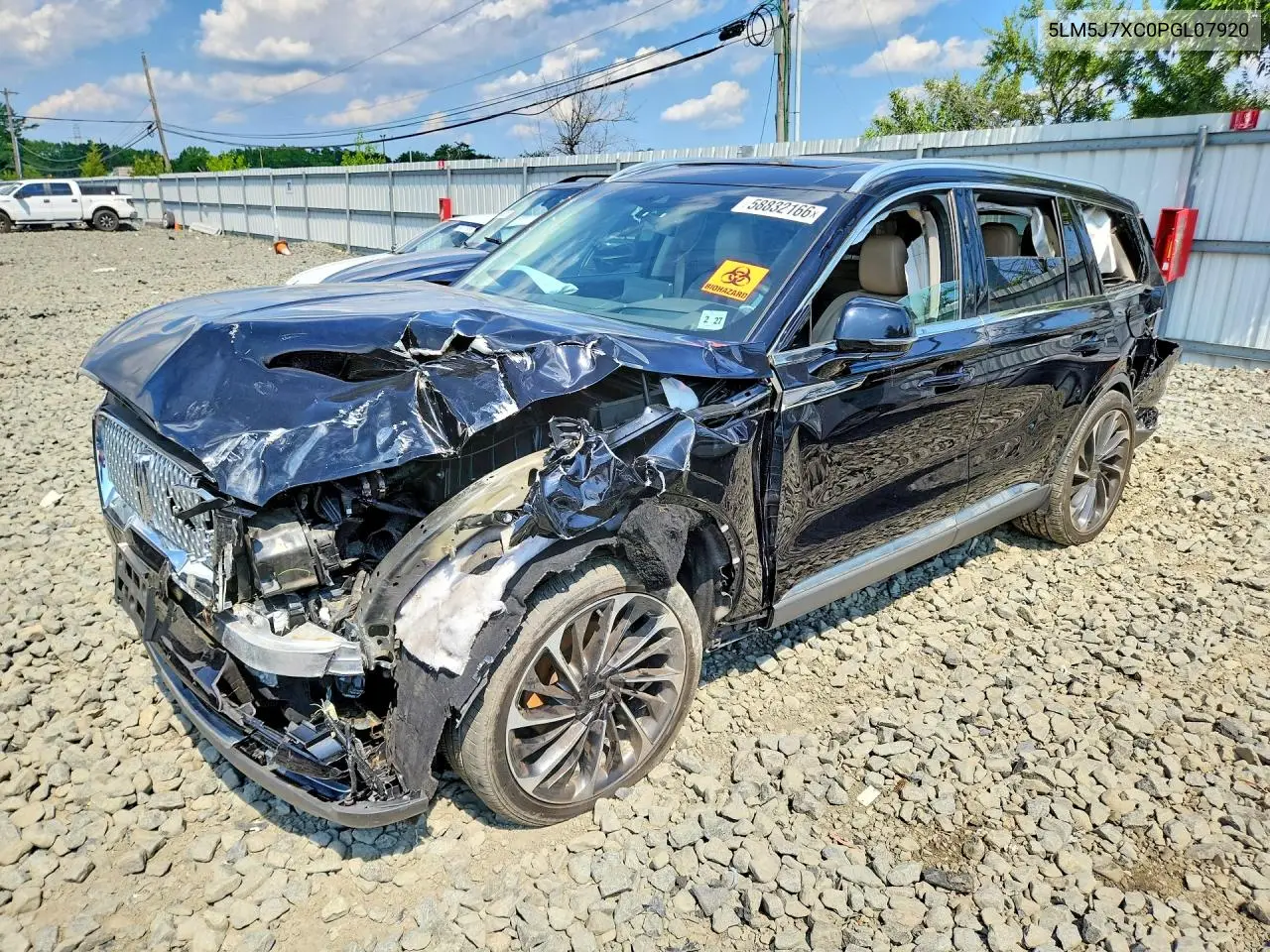 2023 Lincoln Aviator Reserve VIN: 5LM5J7XC0PGL07920 Lot: 58832166