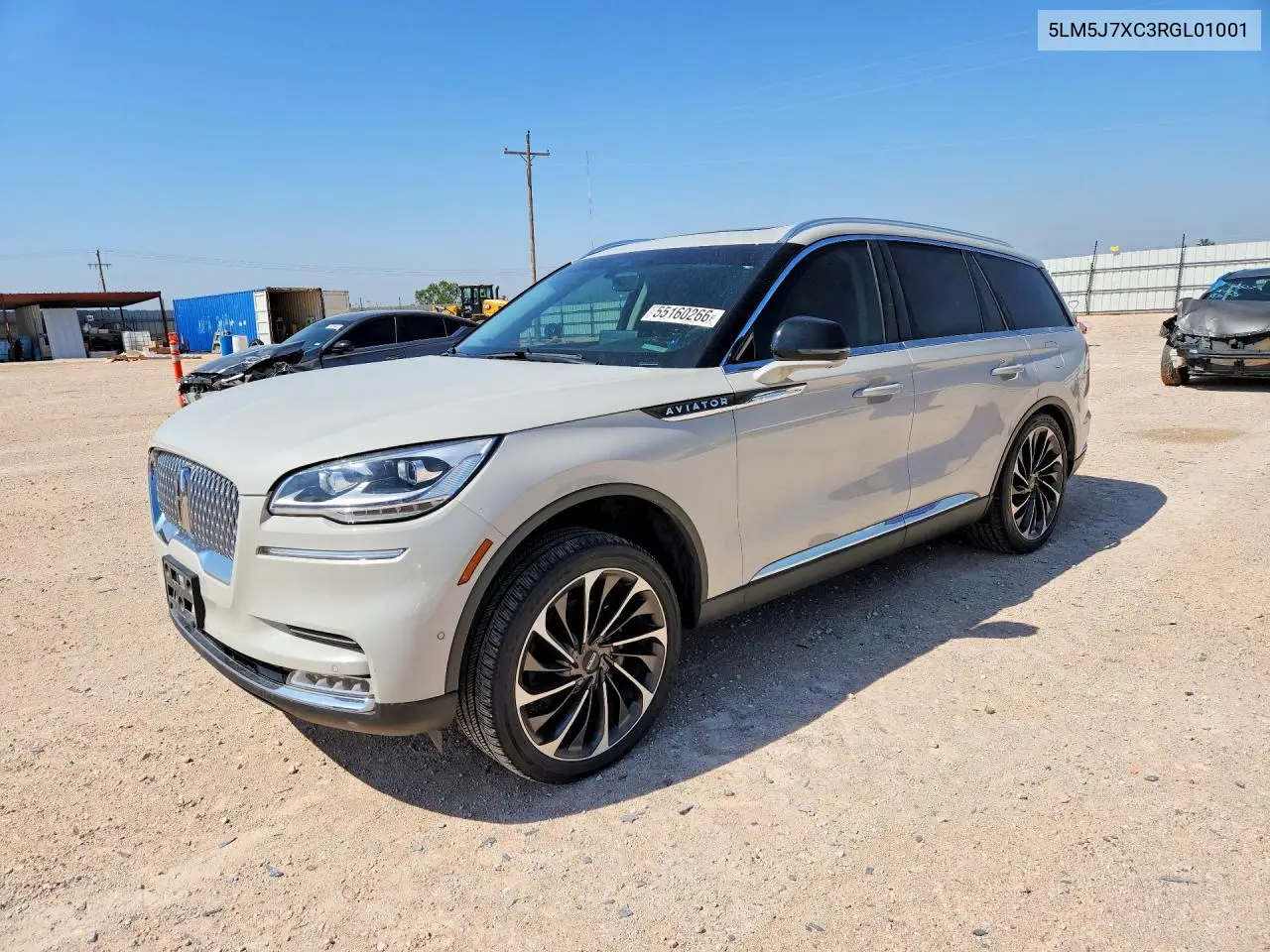 2024 Lincoln Aviator Reserve VIN: 5LM5J7XC3RGL01001 Lot: 55160266