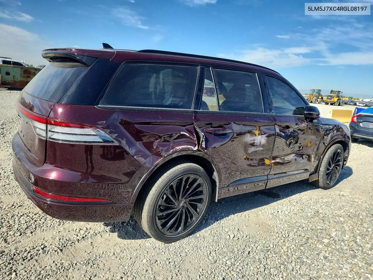 2024 Lincoln Aviator Reserve VIN: 5LM5J7XC4RGL08197 Lot: 60322166