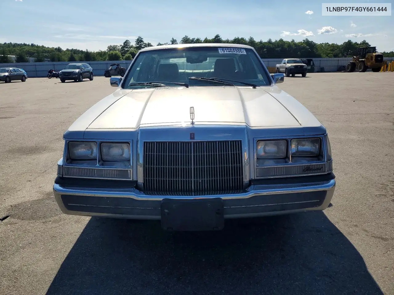 1986 Lincoln Continental VIN: 1LNBP97F4GY661444 Lot: 61584986